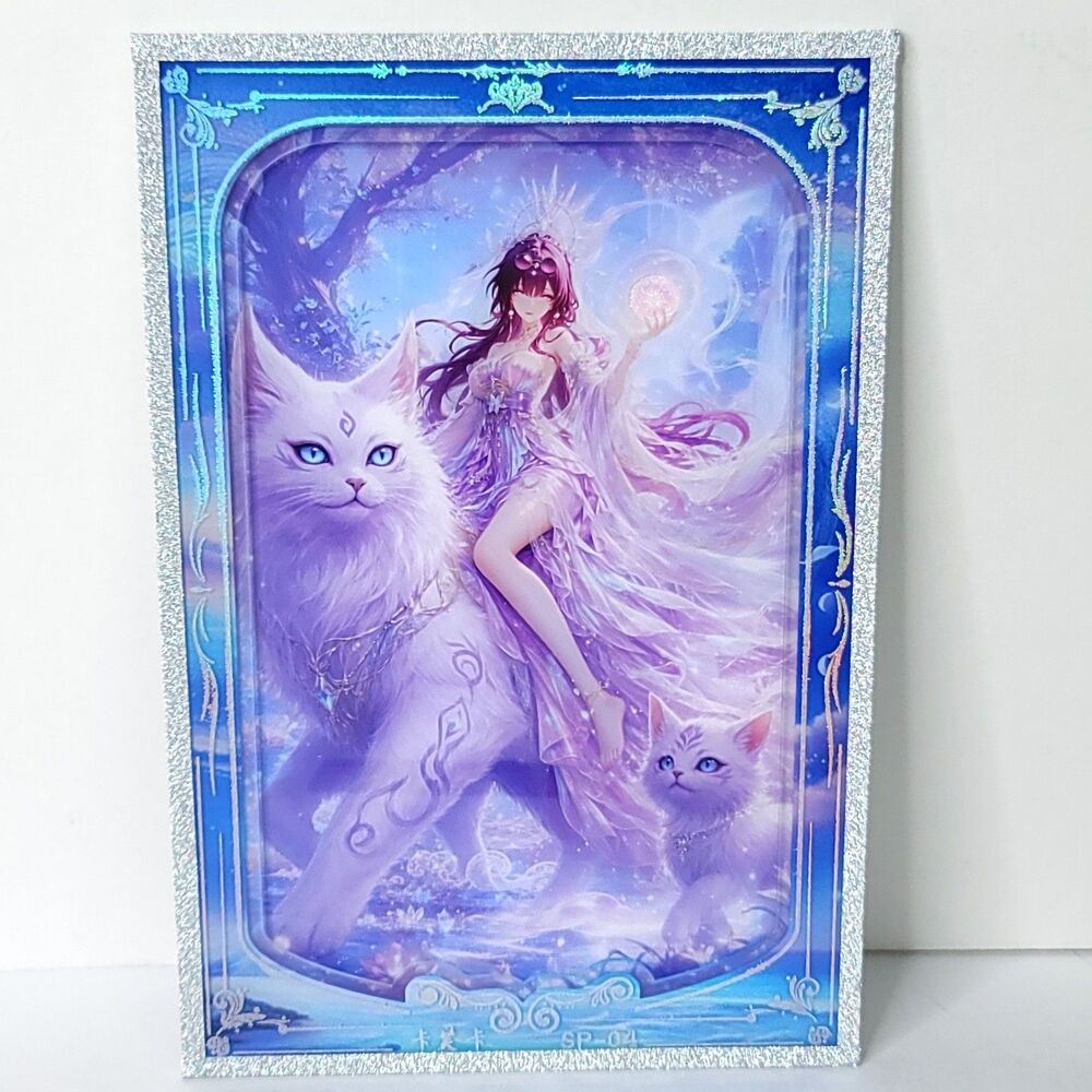 Kafka 3D Giant Cats Blue Waifu Card Anime Girl Wall Art Oversized Board A5
